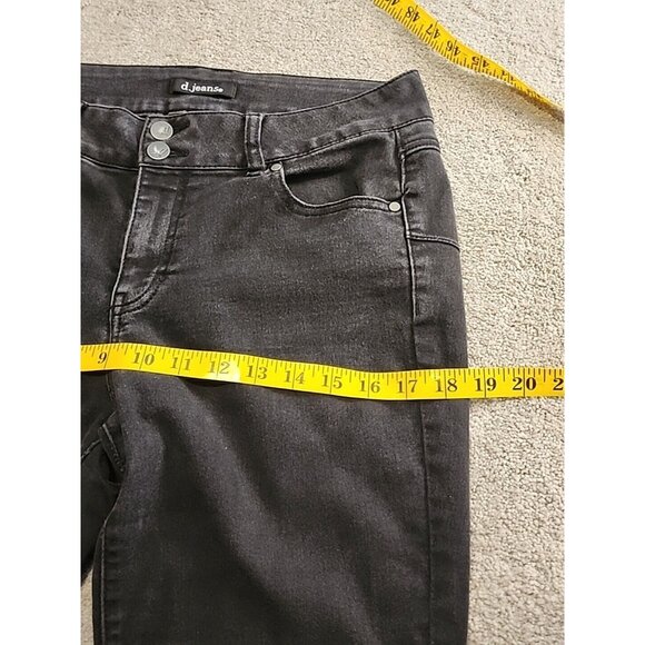 D JEANS Womens Size 10 Black Cotton Blend Skinny Ankle Denim Jeans Stretch - Picture 10 of 15